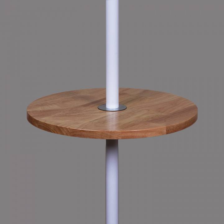 Торшер с полкой Reluce 02030-0.6-01A WH белый