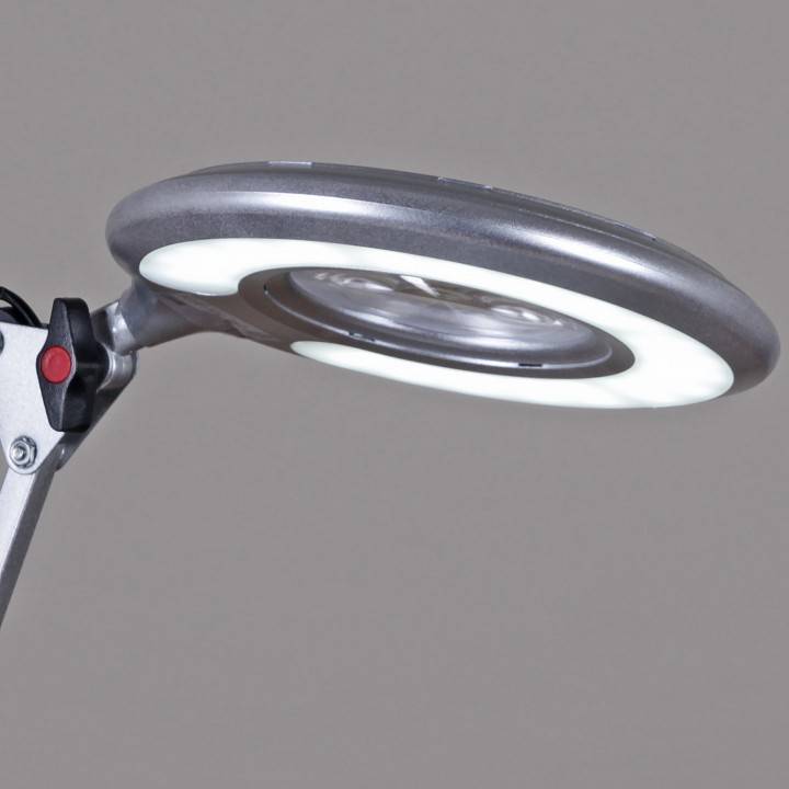 Настольная лампа офисная Reluce 2046 серебристая 02046-0.7-01 SL