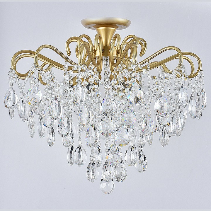 Люстра на штанге De Markt 04066-0.3-06 6xE27 матовое золото/хром 04066-0.3-06 MATT GOLD+CR