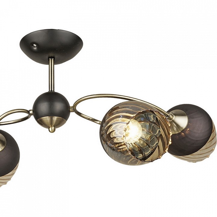 Люстра на штанге De Markt 04250-0.3-04 4xE27 черный/античная бронза 04250-0.3-04 BK+AB
