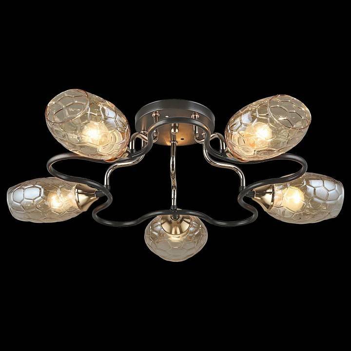 Потолочная люстра Reluce 04986 5 ламп Coffee Gold 04986-0.3-05 COFFEE+FGD