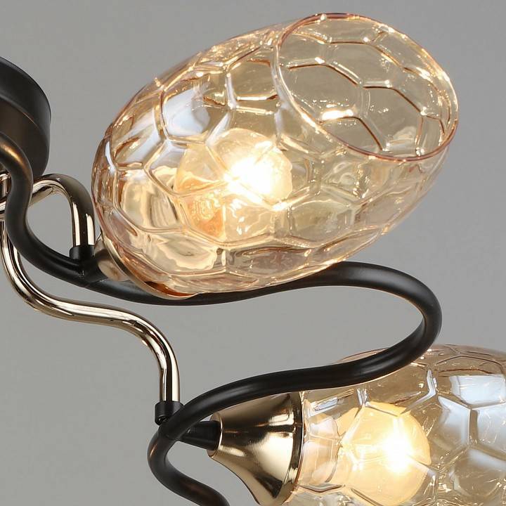 Потолочная люстра Reluce 04986 5 ламп Coffee Gold 04986-0.3-05 COFFEE+FGD