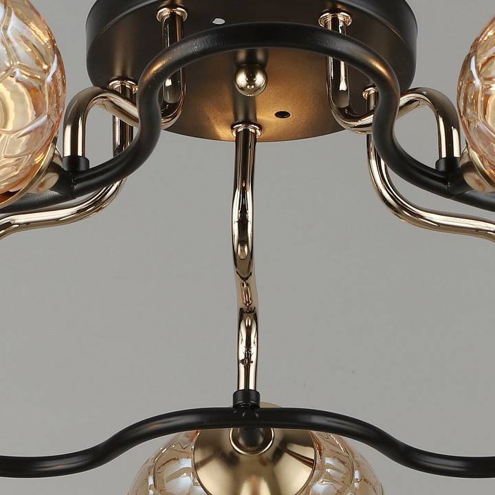 Потолочная люстра Reluce 04986 5 ламп Coffee Gold 04986-0.3-05 COFFEE+FGD