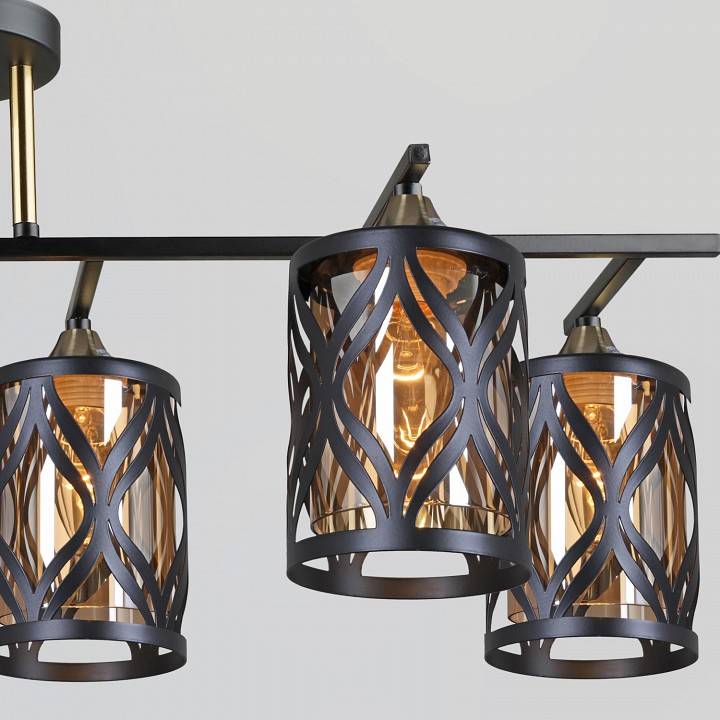 Потолочная люстра Reluce 05942 6 ламп Black Copper 05942-0.3-06 BK+COP