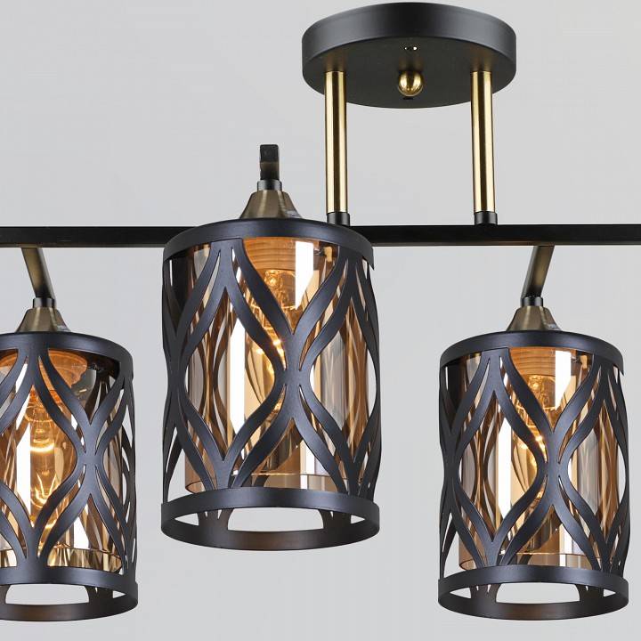 Потолочная люстра Reluce 05942 6 ламп Black Copper 05942-0.3-06 BK+COP