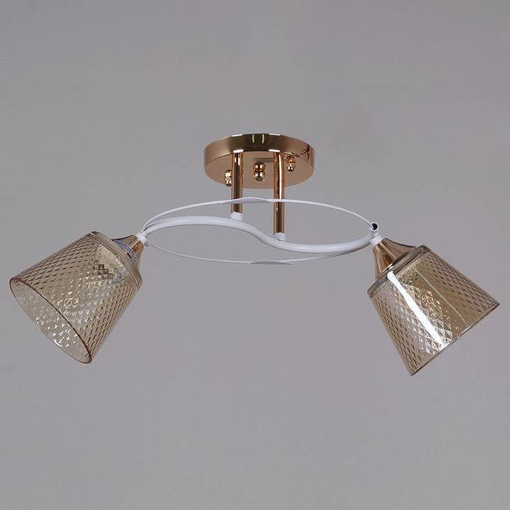 Светильник на штанге Reluce 06003-1 2 лампы французское золото белый 06003-0.3-02 FG+WT