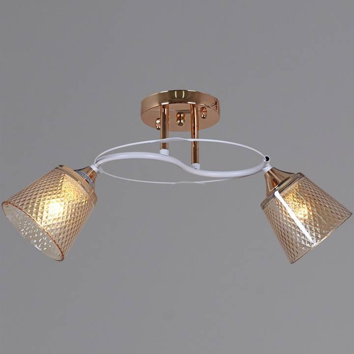 Светильник на штанге Reluce 06003-1 2 лампы французское золото белый 06003-0.3-02 FG+WT