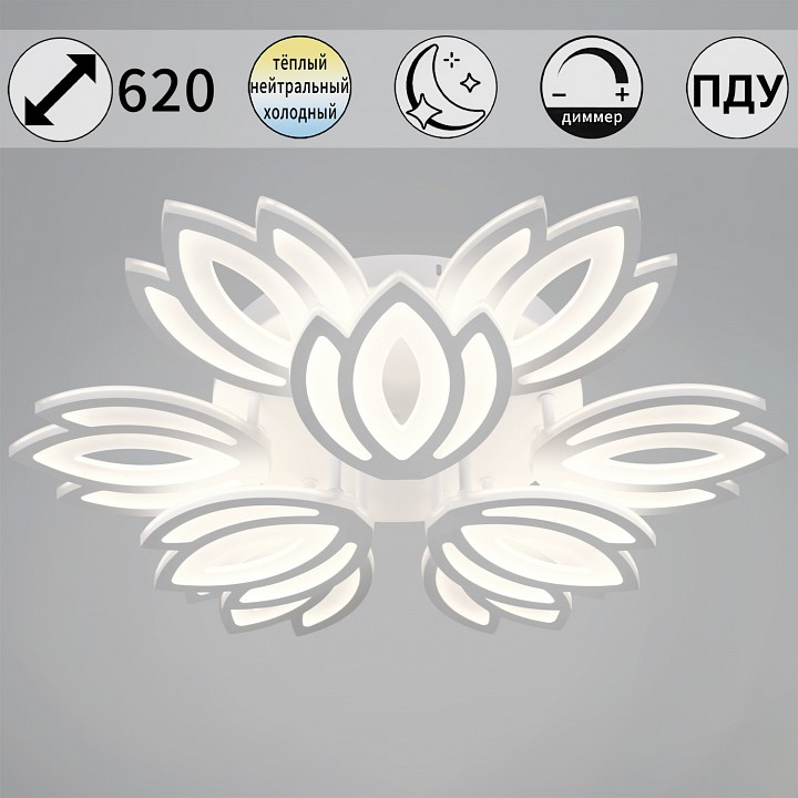 Люстра на штанге  08429-0.3-6+3 WH