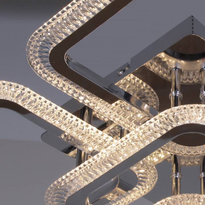 Потолочная люстра De Markt 09838 светодиодная с пультом ДУ хром 09838-0.3-4+1 CR