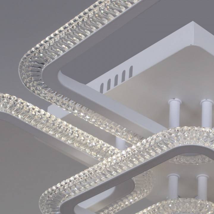 Потолочная люстра De Markt 09838 светодиодная с пультом ДУ белая 09838-0.3-4+1 WH