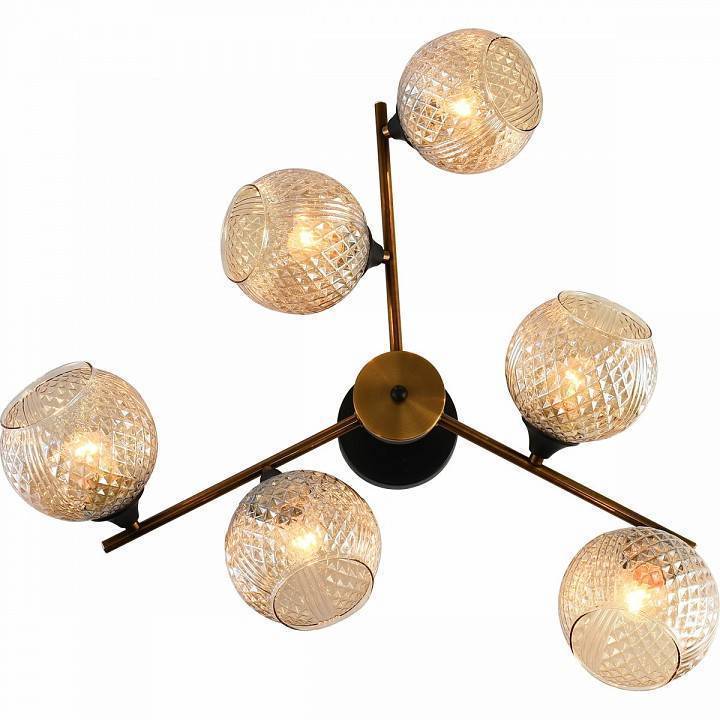 Люстра на штанге Reluce 11341 11341-0.3-06 GOLD BRONZE+BK