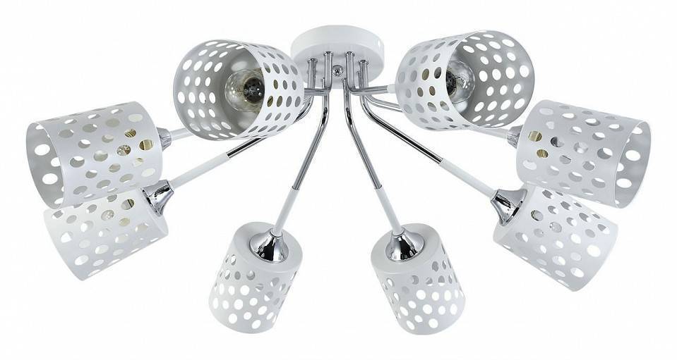 Потолочная люстра Reluce 11355 8 ламп 11355-0.3-08A WH+CR