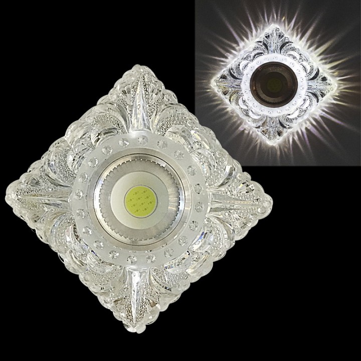 Светильник встраиваемый Ambrella light 42043-9.0-001PL MR16+LED3W CL