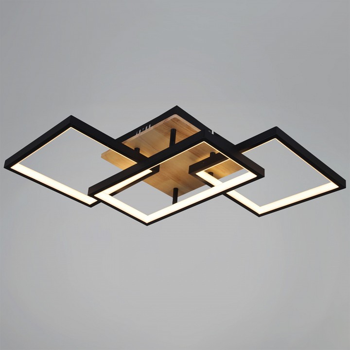 Потолочная люстра Reluce 49560-0.3-03 BK+WOOD