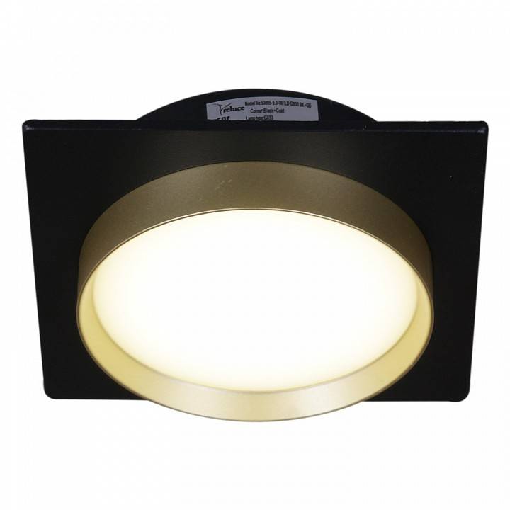 Встраиваемый светильник Reluce 53005 53005-9.0-001LD GX53 BK+GD