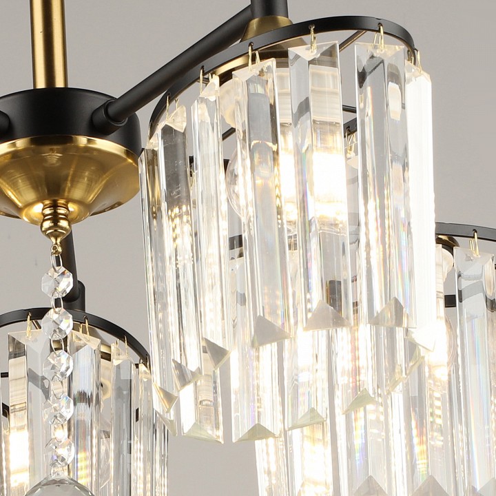 Люстра на штанге De City 63660-0.3-05 BK+COP 5 ламп 63660-0.3-05 BK+COP