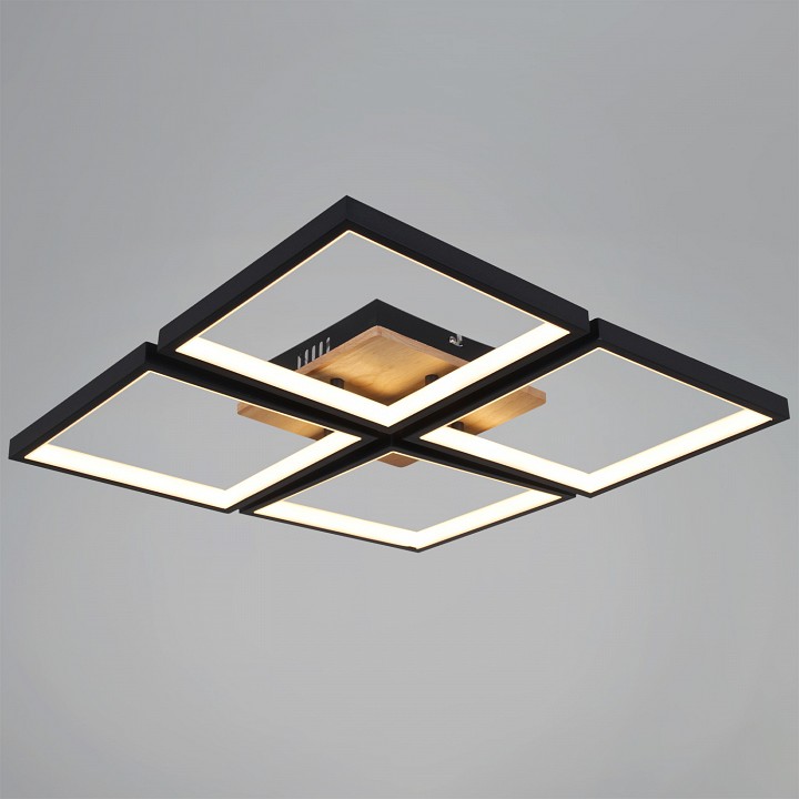 Потолочная люстра 78560-0.3-04 BK+WOOD