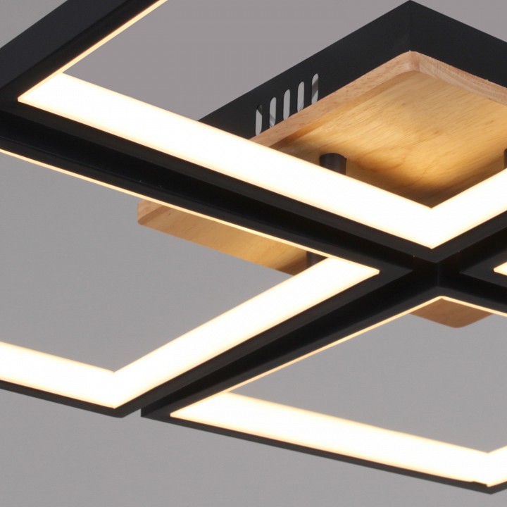 Потолочная люстра 78560-0.3-04 BK+WOOD