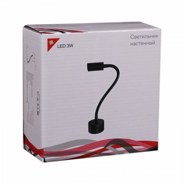 Бра Reluce 86201 LED 3 Вт BK 86201-9.2-001MN LED3W BK