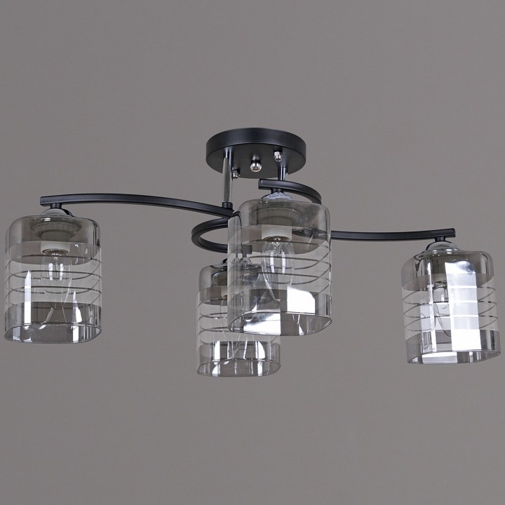 Люстра на штанге De Markt Бремен 4xE27 99260-0.3-04 BK+CR