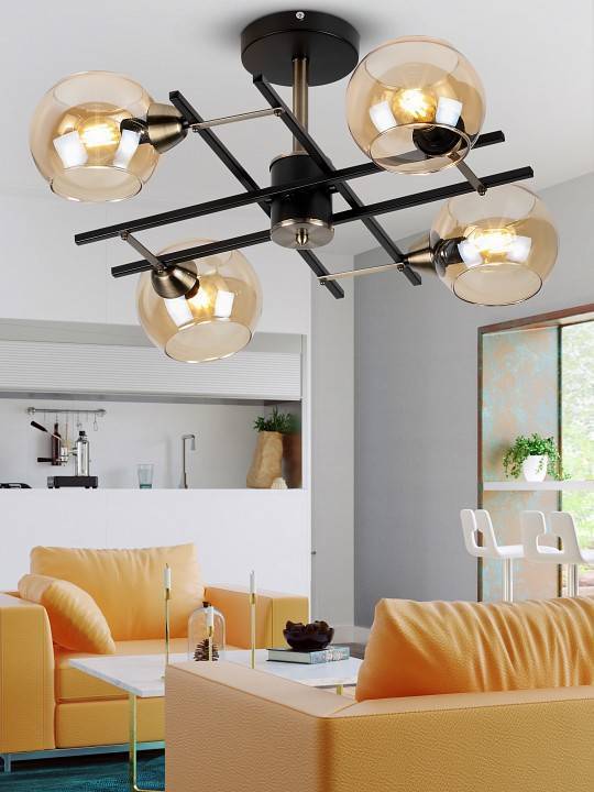 Люстра на штанге Rivoli Hannelore 6хE14 40 Вт Б0051272