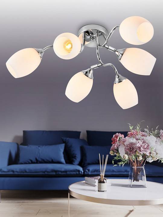 Потолочная люстра Rivoli Hollie 6хE27 60 Вт Б0055379