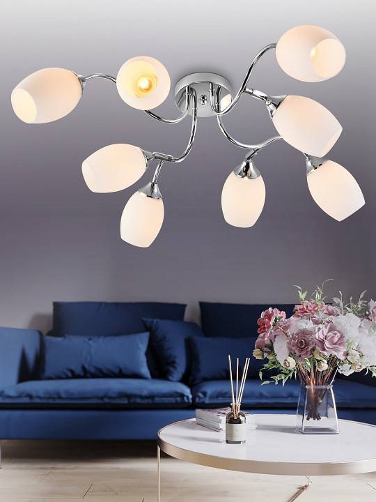 Потолочная люстра Rivoli Hollie 8хE27 60 Вт Б0055380