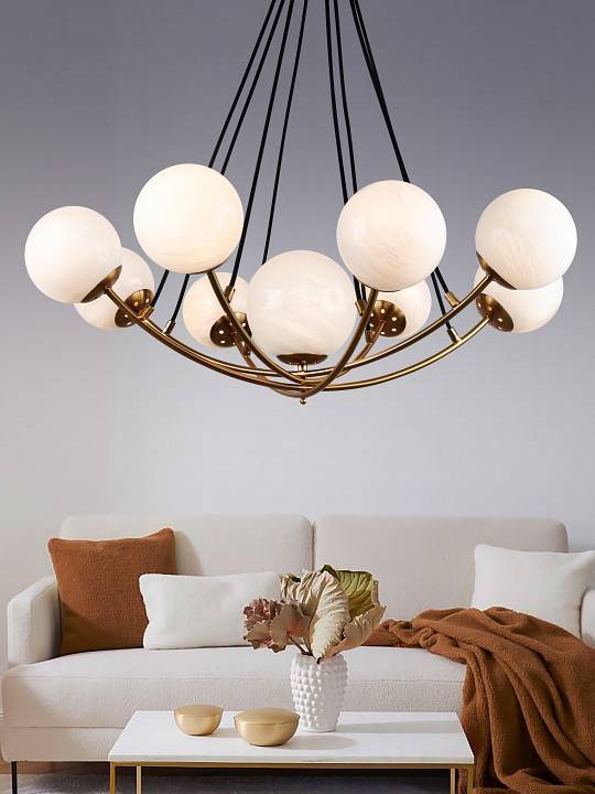 Подвесная люстра Rivoli Dina 9хE14 40 Вт Б0055482