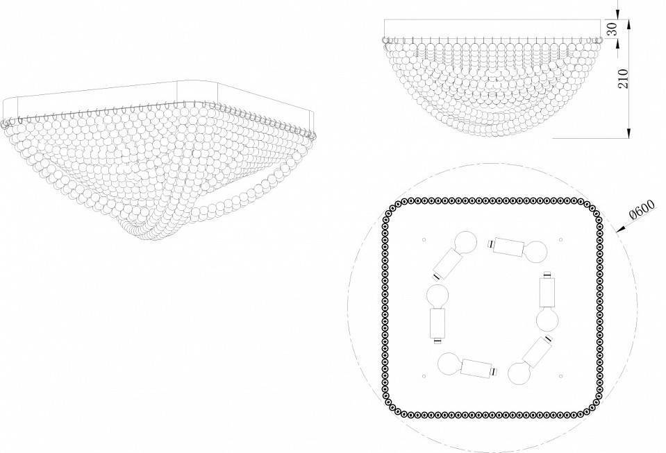 Потолочная люстра Stilfort Marelli 6 ламп 2169/09/06C