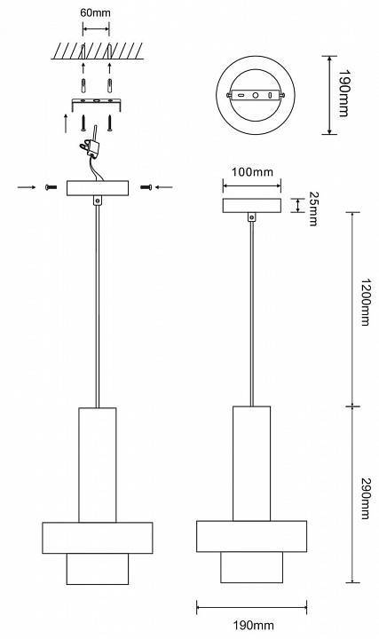 Подвесной светильник ST-Luce Pietra 1 лампа SL1210.503.01