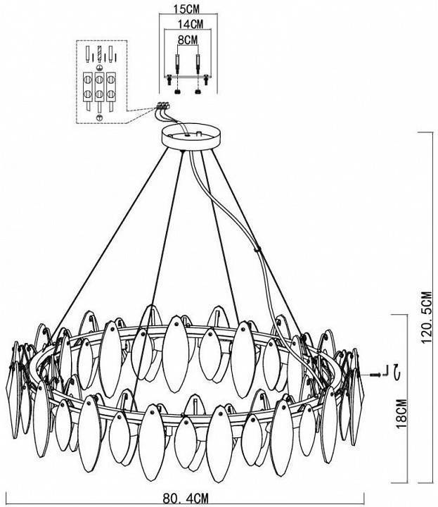 Подвесная люстра ST-Luce Ancona SL1227.103.12