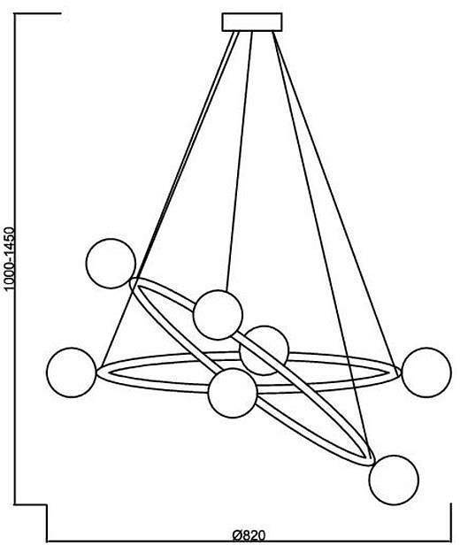 Подвесная люстра ST-Luce Rialto 7 ламп E14 SL1508.203.07