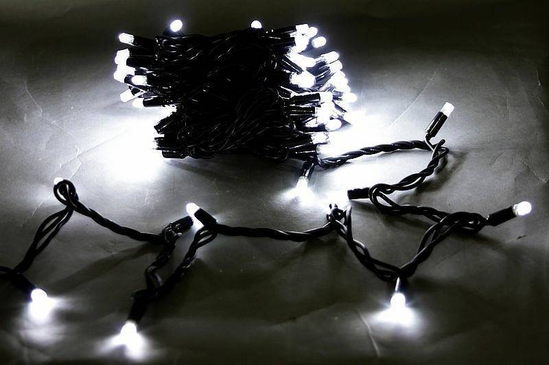 Гирлянда нить Sneha A-026A 100 LED 10 м белый свет A-026A WT