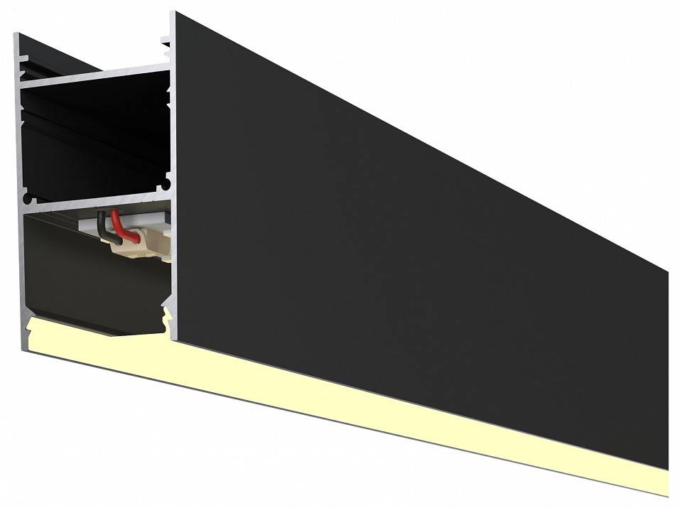 Светильник светодиодный накладной Dekraft 6063 LINE 3556 48 Вт 4000 К 1500 мм черный 0412630