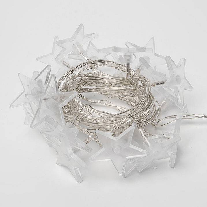 Гирлянда с насадками Uniel Снежинки 10 LED 2 м ULD-7920