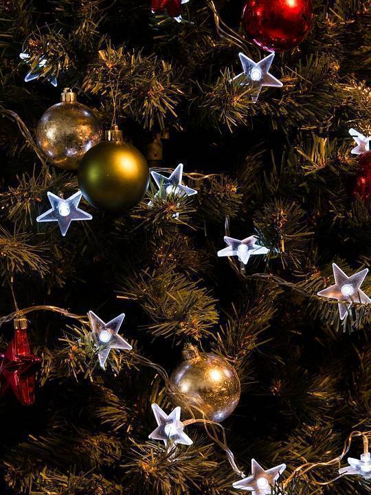 Гирлянда с насадками Uniel Снежинки 10 LED 2 м ULD-7920