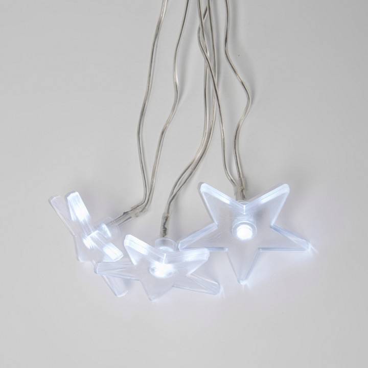 Гирлянда с насадками Uniel Снежинки 10 LED 2 м ULD-7920