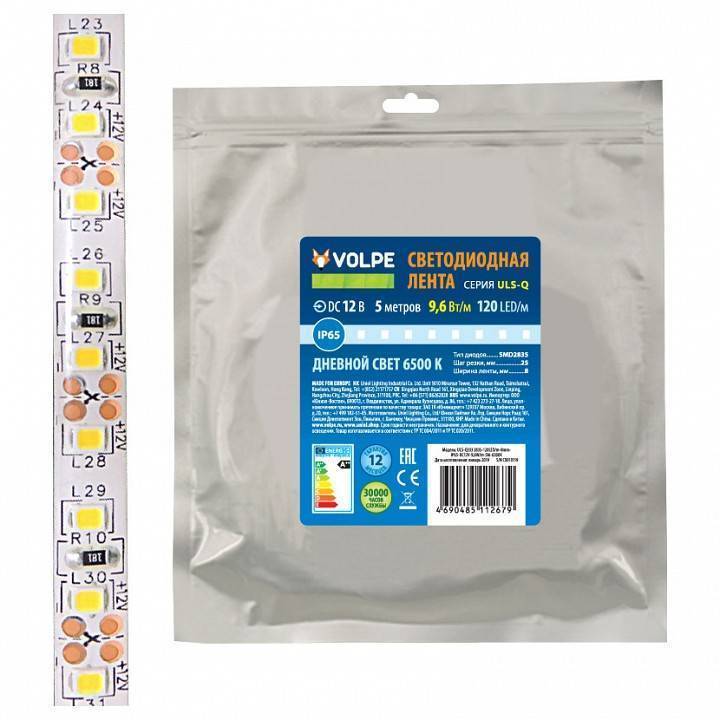 Лента светодиодная Uniel ULS-Q330 12В 9.6 Вт/м IP20 4000K UL-00004536