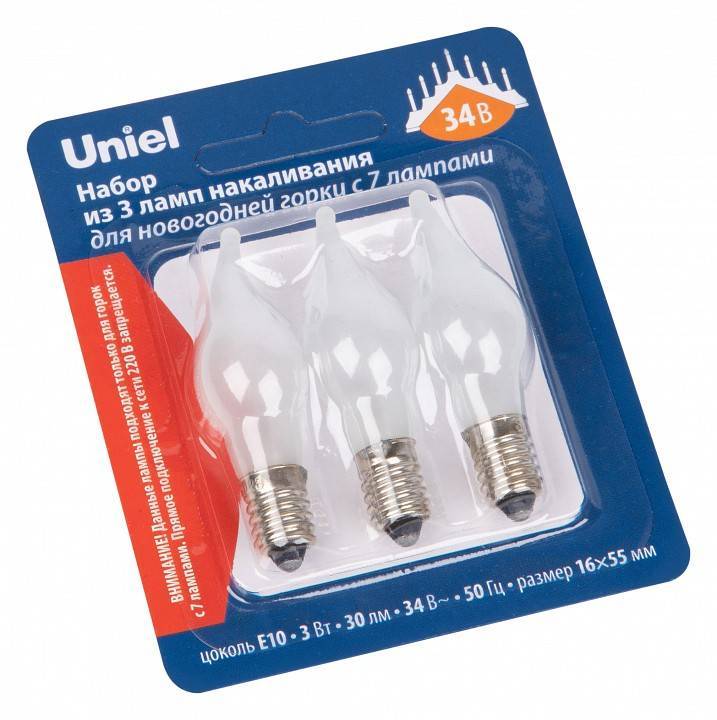 Набор из 3 ламп накаливания Uniel IL-CW16 UL-00010987
