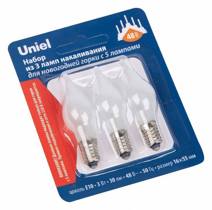 Набор из 3 ламп накаливания Uniel IL-CW16 UL-00010988