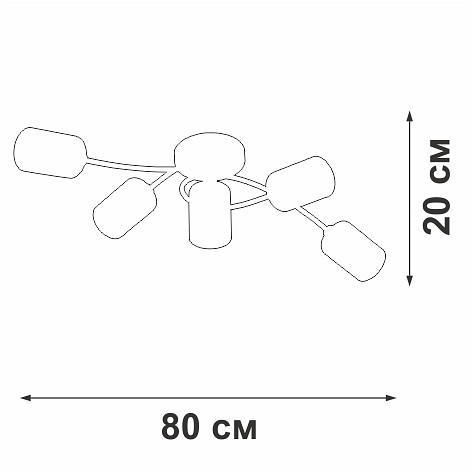 Потолочная люстра Vitaluce V2048 V2048-1/5PL