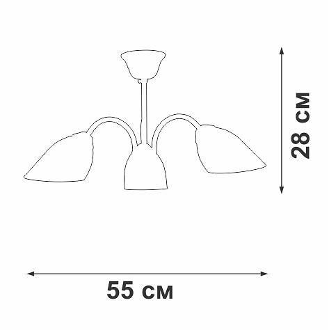 Люстра на штанге Vitaluce V3336 3 лампы V3336-0/3PL