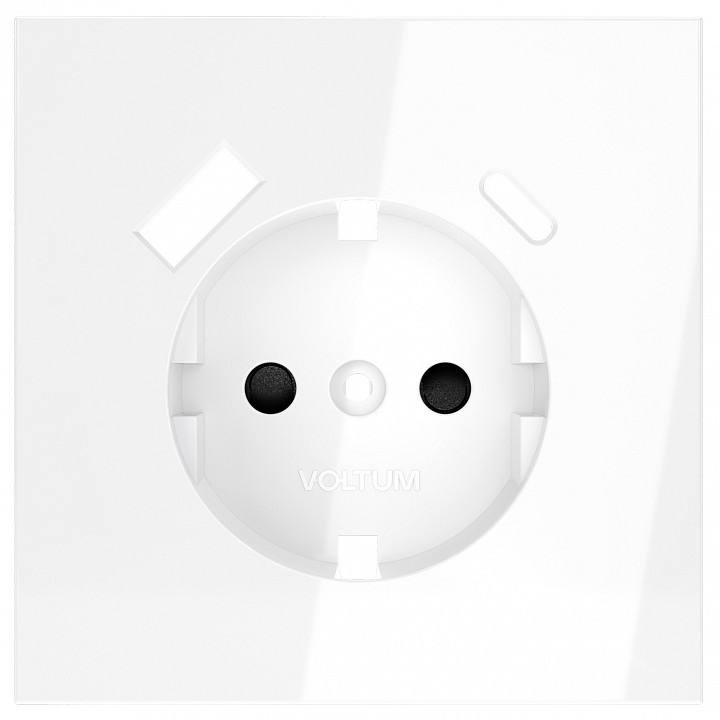 Накладка для розетки с заземлением и со шторками и 2хUSB type A и C Voltum S70 VLS001001
