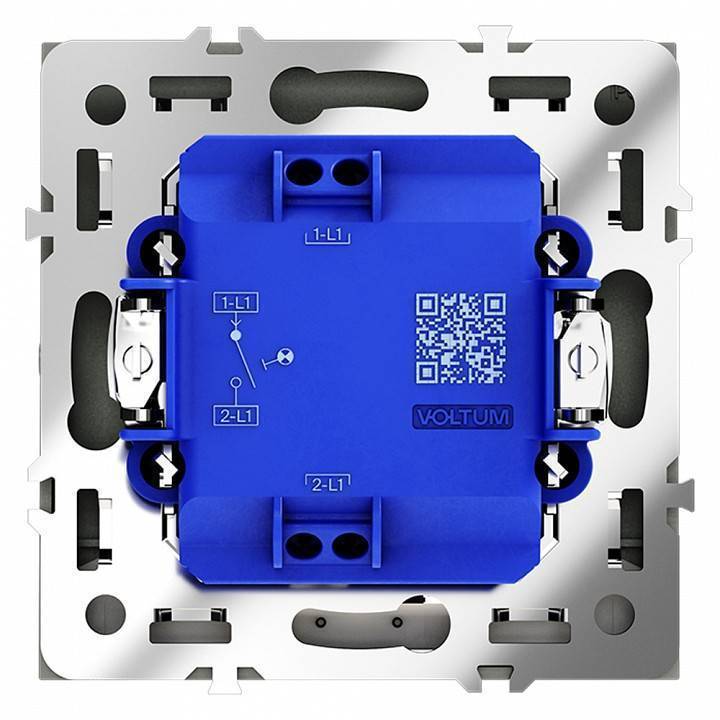 Выключатель одноклавишный с подсветкой без рамки Voltum S70 VLS010208