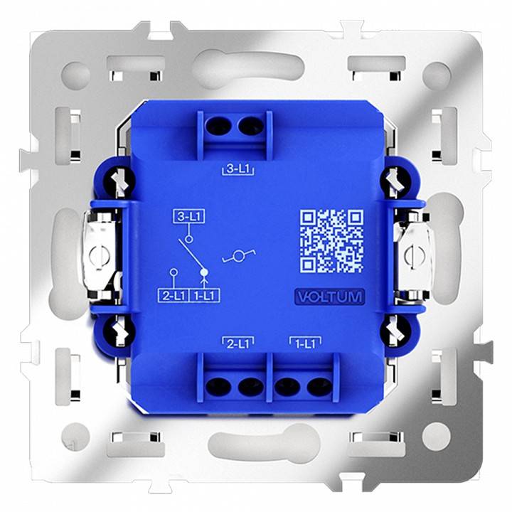 Выключатель проходной одноклавишный без рамки Voltum S70 VLS010302