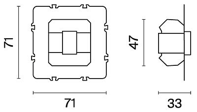 Механизм выключателя проходного одноклавишного Voltum S70 VLS0103M
