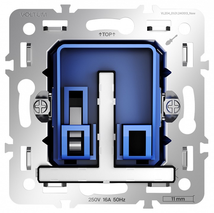 Механизм для электронных карточных выключателей без рамки Voltum S70 VLS0107M