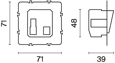 Механизм для электронных карточных выключателей без рамки Voltum S70 VLS0107M