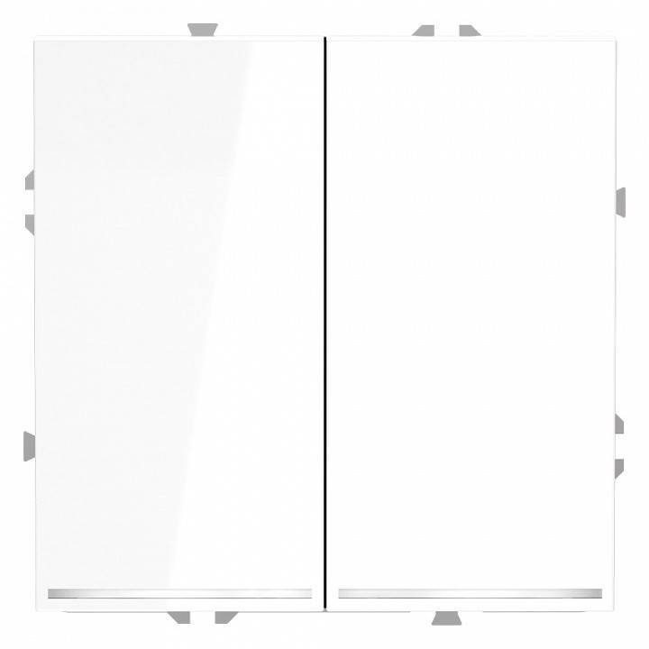 Выключатель двухклавишный с подсветкой без рамки Voltum S70 VLS020201