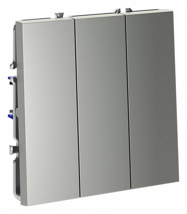 Выключатель трехклавишный без рамки Voltum S70 VLS030105